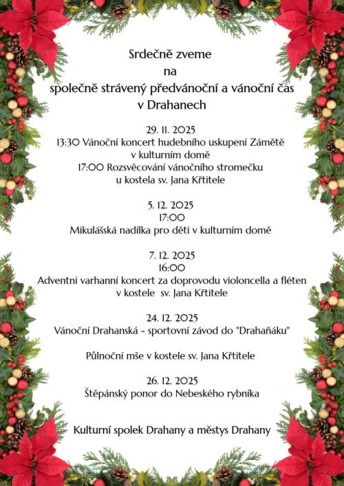 Předvánoční a Vánoční akce